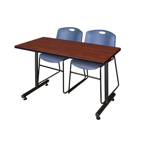 Kobe Rectangle Tables > Training Tables > Kobe Training Table & Chair Sets, 48 W, 30 L, 29 H, Cherry MKTRCT4830CH44BE